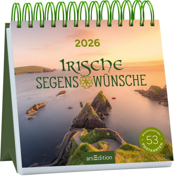 arsEdition | Postkartenkalender Irische Segenswünsche 2026 | 