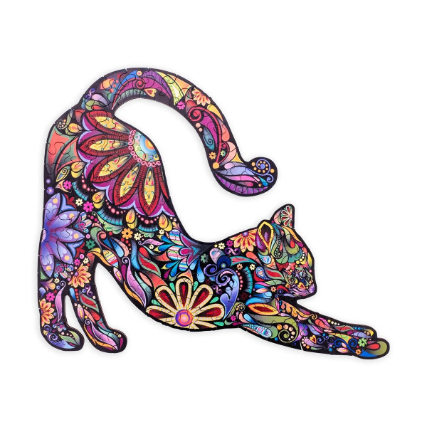 Puzzle A4 "Katze" aus Holz – 59 einzigartige Puzzleteile