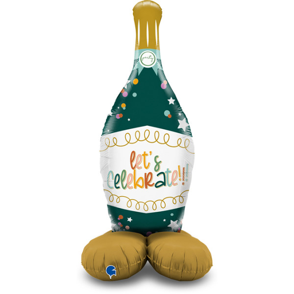 Karaloon | Air-Ballon Sektflasche Let´s Celebrate | 137 cm
