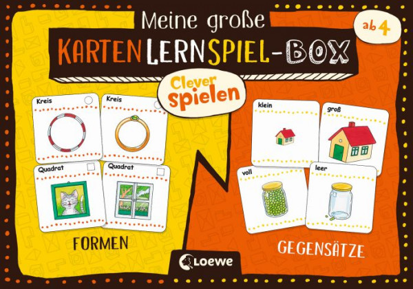 Loewe | Clever spielen - Meine große KartenLernSpiel-Box - Formen/Gegensätze