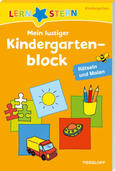 Tessloff Verlag Ragnar Tessloff GmbH & Co. KG | LERNSTERN Mein lustiger Kindergartenblock. Rätseln und Malen ab 3 Jahren | 