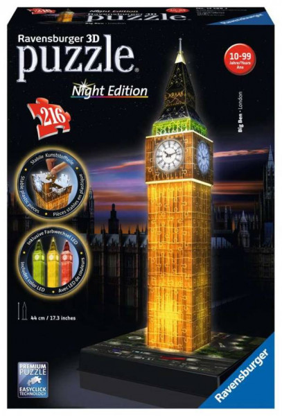 Ravensburger Puzzle | 3D Big Ben bei Nacht 216 Teile | 125883