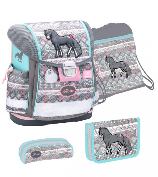 Belmil |  Classy Schulranzen Set 4 - teilig Horse