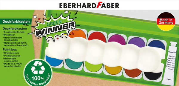 Deckfarbkasten Green Winner 12er