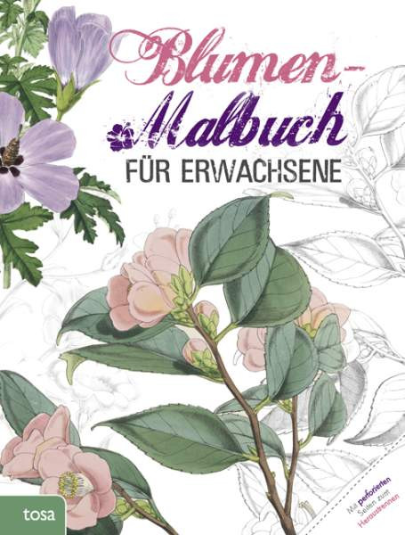 Blumen-Malbuch für Erwachsene