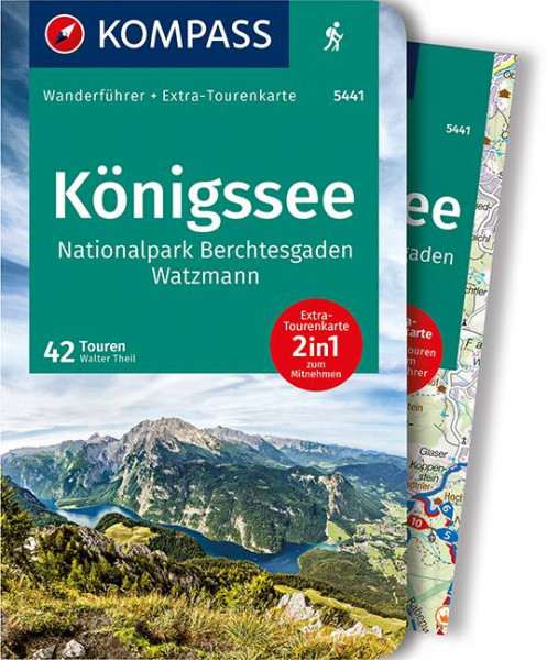 KOMPASS-Karten | KOMPASS Wanderführer Königssee, Nationalpark Berchtesgaden, Watzmann