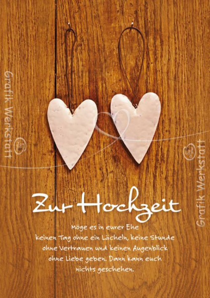 Grafik Werkstatt | Doppelkarte | Zur Hochzeit | 25943