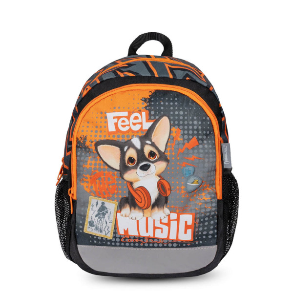 Belmil | Kiddy Plus Kindergartenrucksack "Feel the Music" für 3-6 Jährige Kinder mit Brustgurt | 305-4/A/49