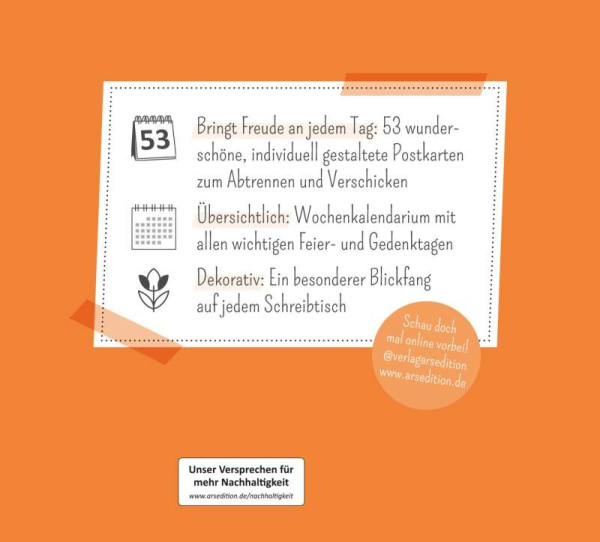 arsEdition | Postkartenkalender 365 Tage Sonne im Herzen 2026 | 