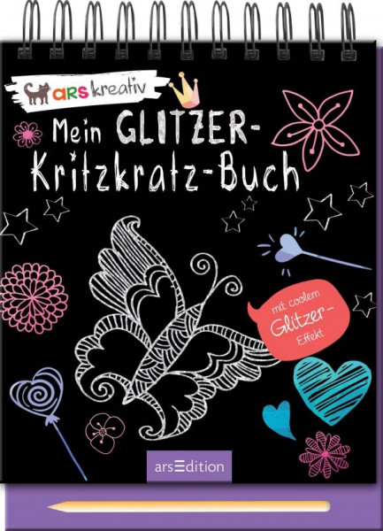 Ars Edition | Mein Glitzer-Kritzkratz-Buch | 132590