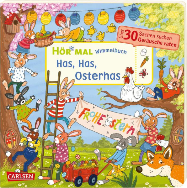 Carlsen | Hör mal (Soundbuch): Wimmelbuch: Has, Has, Osterhas | 