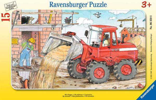Ravensburger Puzzle | Mein Bagger | 15 Teile | 063598