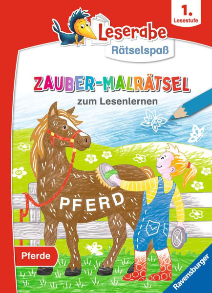 Ravensburger | Leserabe Rätselspaß Zauber-Malrätsel zum Lesenlernen: Pferde (1. Lesestufe) | 48889