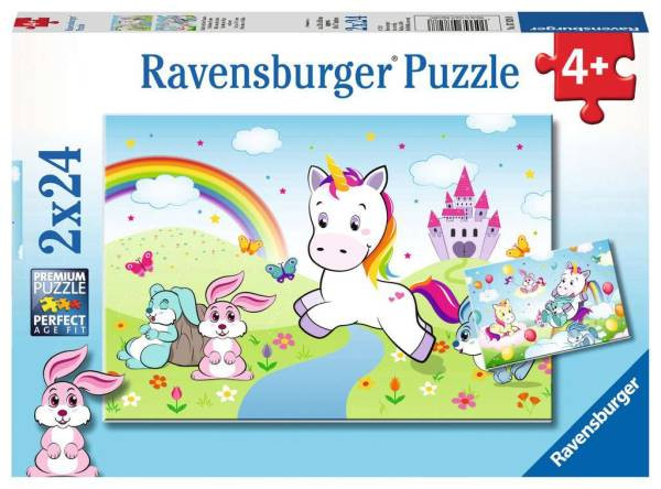 Ravensburger | Puzzle Märchenhaftes Einhorn | 2x24 Teile