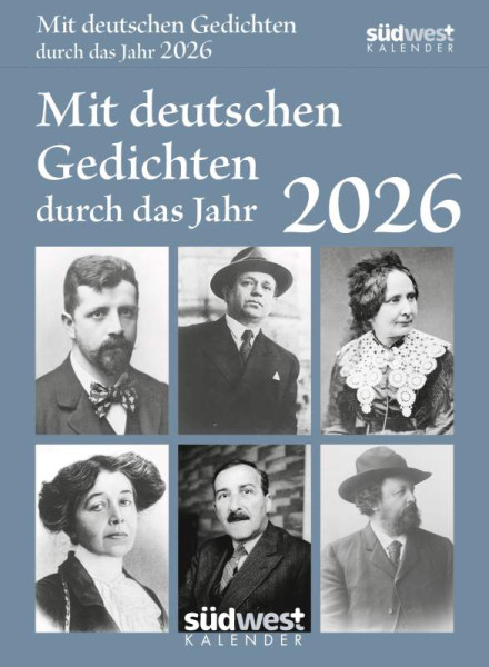 Südwest | Mit deutschen Gedichten durch das Jahr 2026 - Tagesabreißkalender zum Aufstellen oder Aufhängen | 
