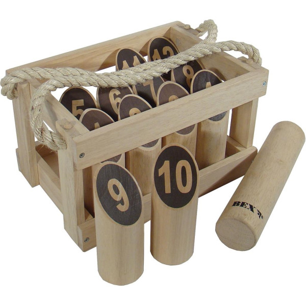 Bex Sport | Nummer Kubb Original, Gummiholz, in Holzkiste | 511350