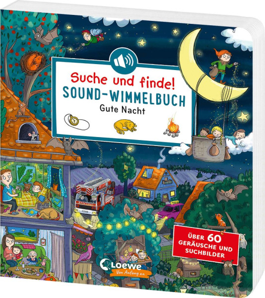 Loewe | Suche und finde! Sound-Wimmelbuch - Gute Nacht | 
