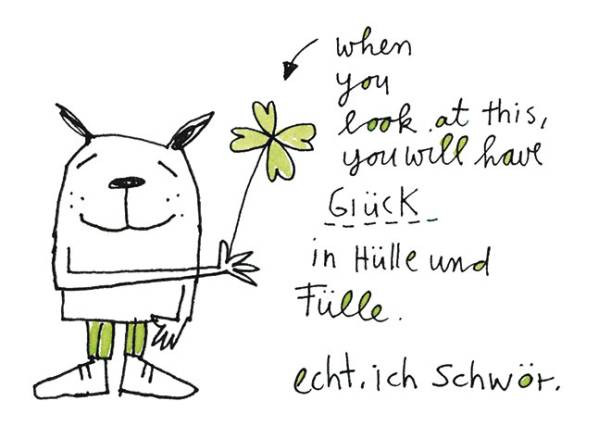 Rannenberg und Friends | Postkarte "Glück in Hülle und Fülle"