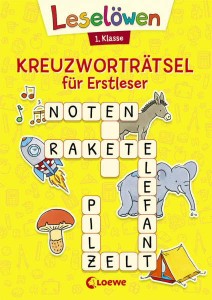 Loewe | Leselöwen Kreuzworträtsel für Erstleser - 1. Klasse (Gelb)