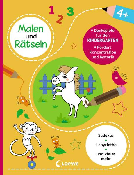 Loewe | Malen und Rätseln - Denkspiele für den Kindergarten (4+)