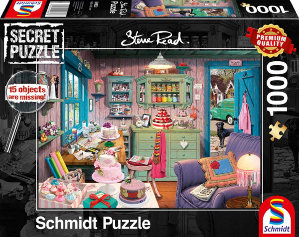 Schmidt-Spiele | Puzzle Secret 1.000 Teile | Großmutters Stube