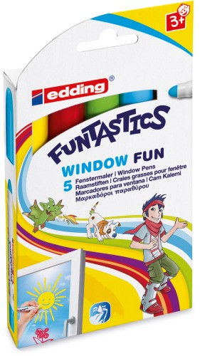 Edding | Funtastics Window Fun Marker 5er Set | 4-16-5