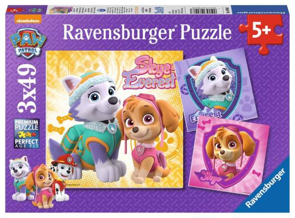 RAvensburger Puzzle | Bezaubernde Hundemädchen | 3x49 Teile