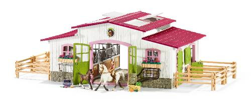 Schleich | Reiterhof mit Reiterin und Pferden | 42344