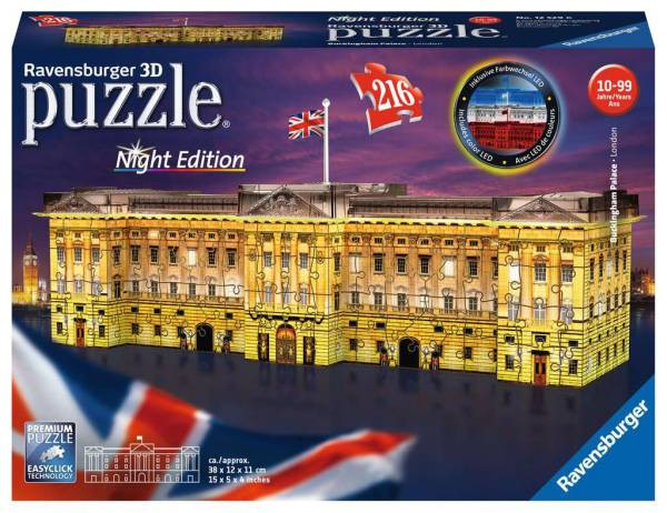 Ravensburger Puzzle | Buckingham Palace bei Nacht | 216 Teile