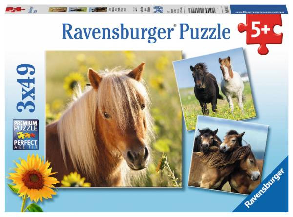 Ravensburger Puzzle | Liebe Pferde | 3 x 49 Teile