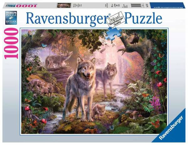 Ravensburger Puzzle | Wolfsfamilie im Sommer | 1000 Teile