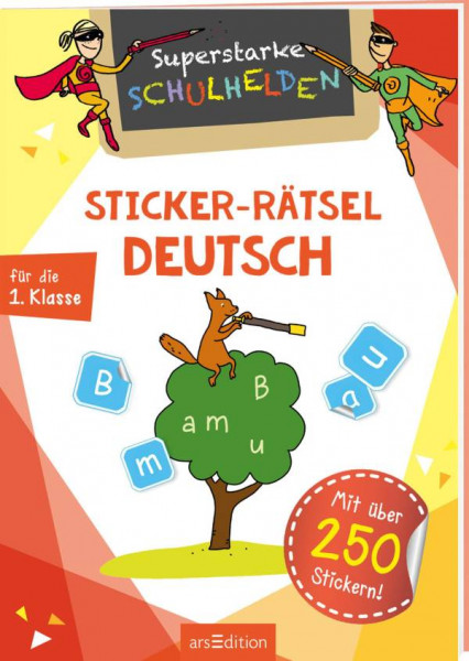 arsEdition | Superstarke Schulhelden - Sticker-Rätsel Deutsch