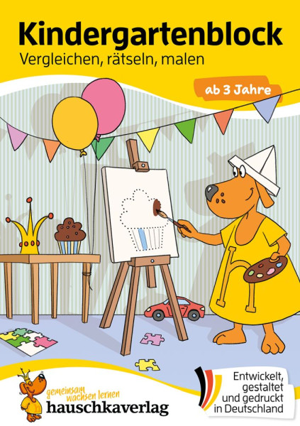 Hauschka Verlag | Kindergartenblock ab 3 Jahre - Vergleichen, rätseln und malen | Maier, Ulrike