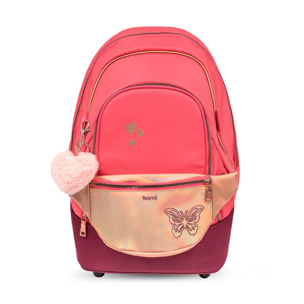 Belmil | 2-IN-1 Schultasche & Gürteltasche 2-teilig "Coral" | 338-84/P/35
