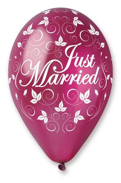 Karaloon | Ballon G110 Just Married met.burgund/ burgundy