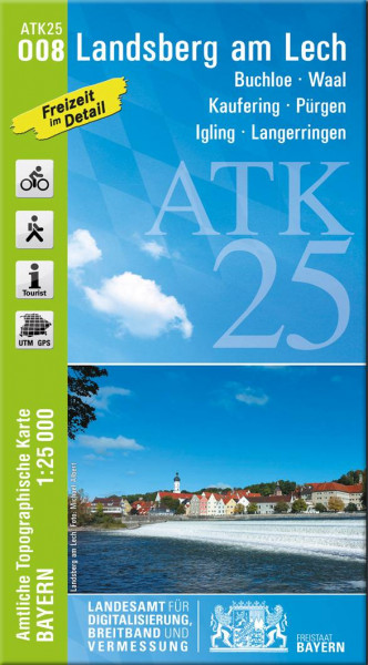 Landesamt für Digitalisierung, Breitband und Vermessung, Bayern | ATK25-O08 Landsberg am Lech (Amtliche Topographische Karte 1:25000)