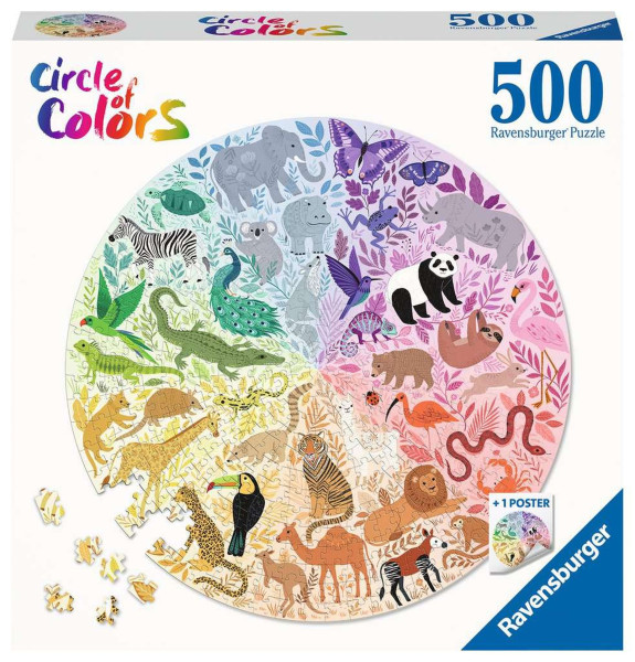 Ravensburger Puzzle 17172 Circle of Colors -Animals 500 Tle.