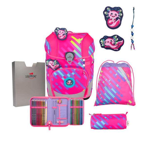 Schulranzen Set | ErgoFlex Tiny NEON Set | Neon Punkie