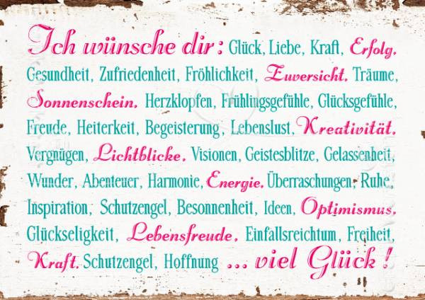 Grafik Werkstatt | Postkarte | VintageArt | Ich wünsche dir