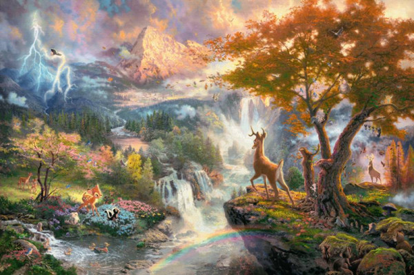 Schmidt-Spiele | Puzzle Thomas Kinkade 1.000 Teile | Disney, Bambi