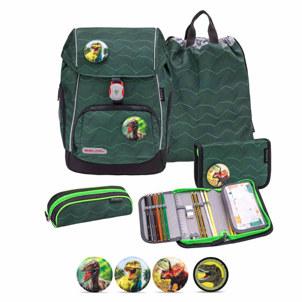 Belmil | Comfy Plus Premium Schulranzen Set 5-teilig "Twist of Lime" | 405-73/P/S/40
