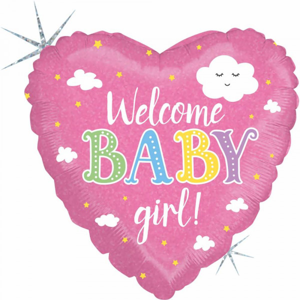 Karaloon | Folienballon Welcome Baby Girl