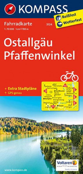 KOMPASS-Karten | KOMPASS Fahrradkarte Ostallgäu - Pfaffenwinkel