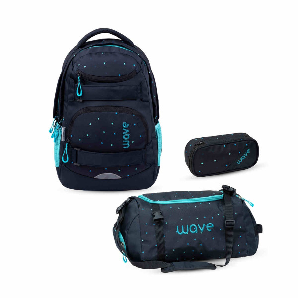 Belmil | Wave Infinity Move Schulrucksack Set 3 tlg. "Dots Aurora" | 338-92/ASET-2/40