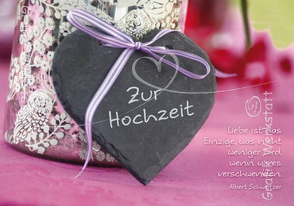 Grafik Werkstatt | Doppelkarte | Zur Hochzeit | 23857