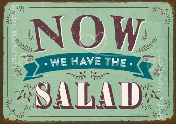 Grafik Werkstatt | Postkarte | VintageArt | Now we have the salad