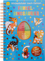 Arena | Stickerbilder nach Zahlen. Funkel-Dinosaurier (Mit 1.000 3D-Mosaik-Folienstickern) | 