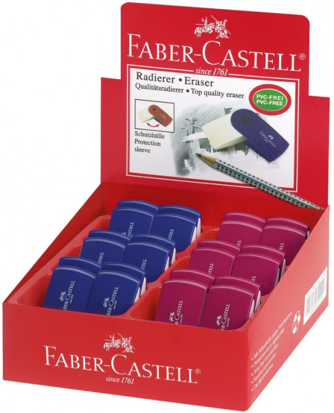 Faber-Castell | Radierer SLEEVE Mini brombeer/blau | 182411