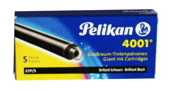 Pelikan | Tintenpatronen 4001 Brillant-Schwarz GTP/5 | 310615