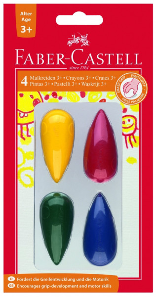 Faber-Castell | Malkreide 3+ Birne 4er Blister | 120405